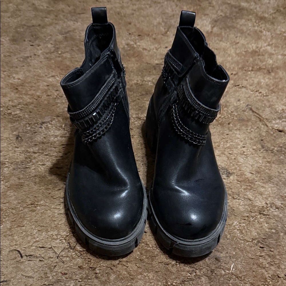Torrid Black Ankle Boots with Chain Detail